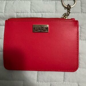 Kate Spade Scarlet Card Pouch with Gold Accents